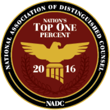 National Association of Distinguished Counsel, Top 1% (2016)