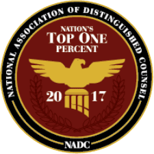 National Association of Distinguished Counsel, Top 1% (2017)